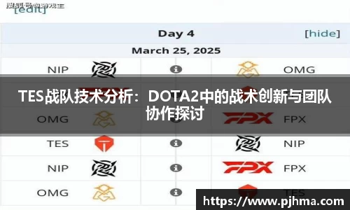 TES战队技术分析：DOTA2中的战术创新与团队协作探讨