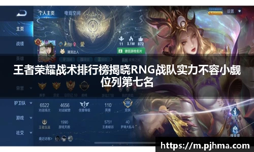 王者荣耀战术排行榜揭晓RNG战队实力不容小觑位列第七名